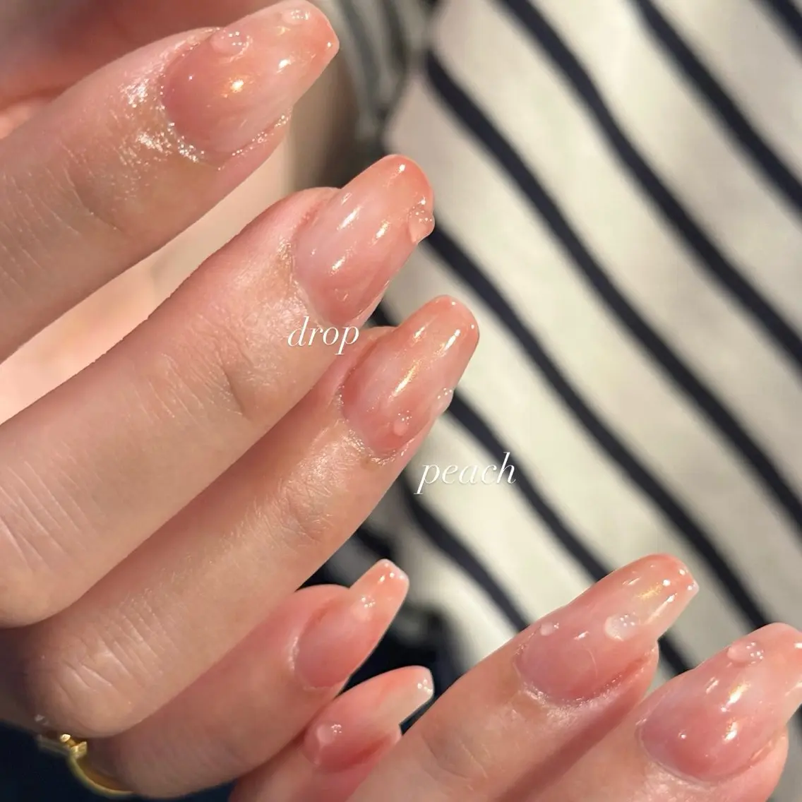ネイル オーロラネイル 氷ネイル・うるうるネイル ニュアンスネイル シンプルネイル 夏ネイル ハンドネイル Nobody _Renのネイルデザイン