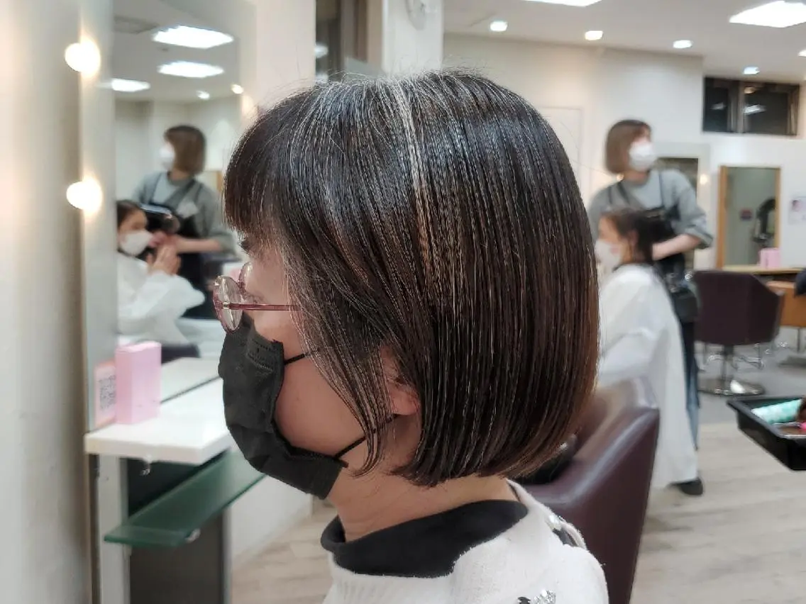 ショート ボブ 髪質改善/白髪ぼかし SHIONのヘアスタイル