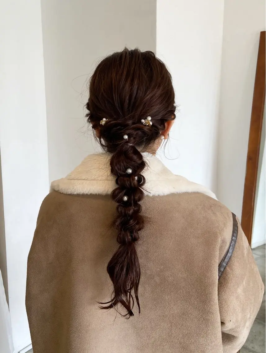 ヘアアレンジ まつ あみのヘアスタイル