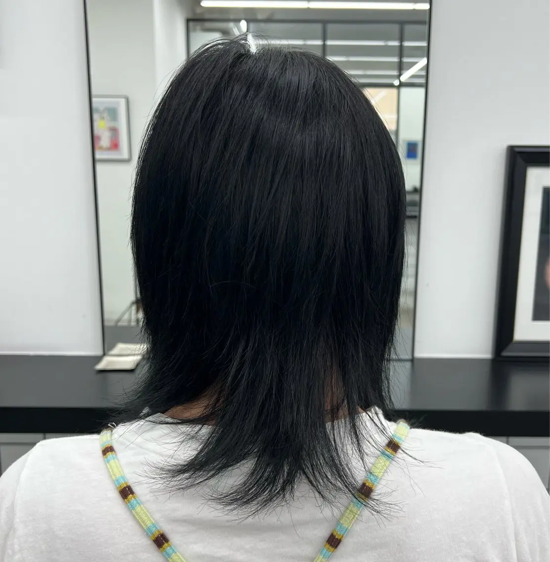 ミディアム カラー 黒髪 ナチュラルブラック レイヤーカット ヘアカラー 🌷︎あすか🌷 JILLSTUDIOのヘアスタイル