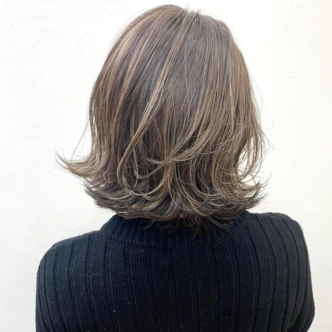ミディアム ハイライト 髪質改善 縮毛矯正/髪質改善 白髪ぼかし/裕香のヘアスタイル