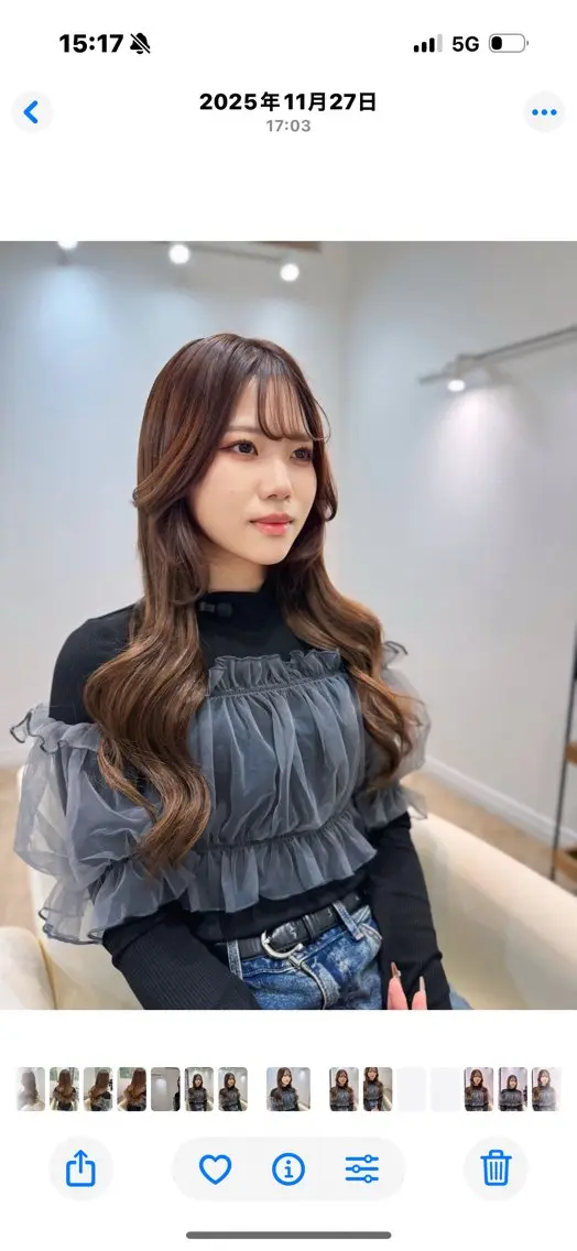 ロング エクステ 韓国風ヘア リケアプラス貝塚店 韓国Uチップエクステのヘアスタイル