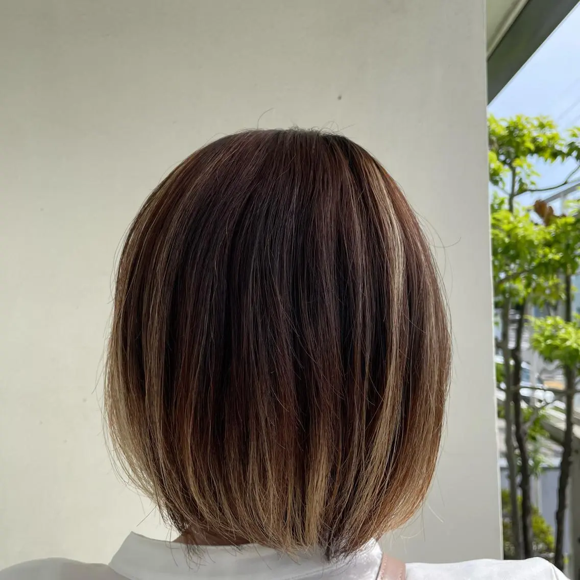 ショート くせ毛 縮毛矯正 トリートメント 平 真亜里のヘアスタイル
