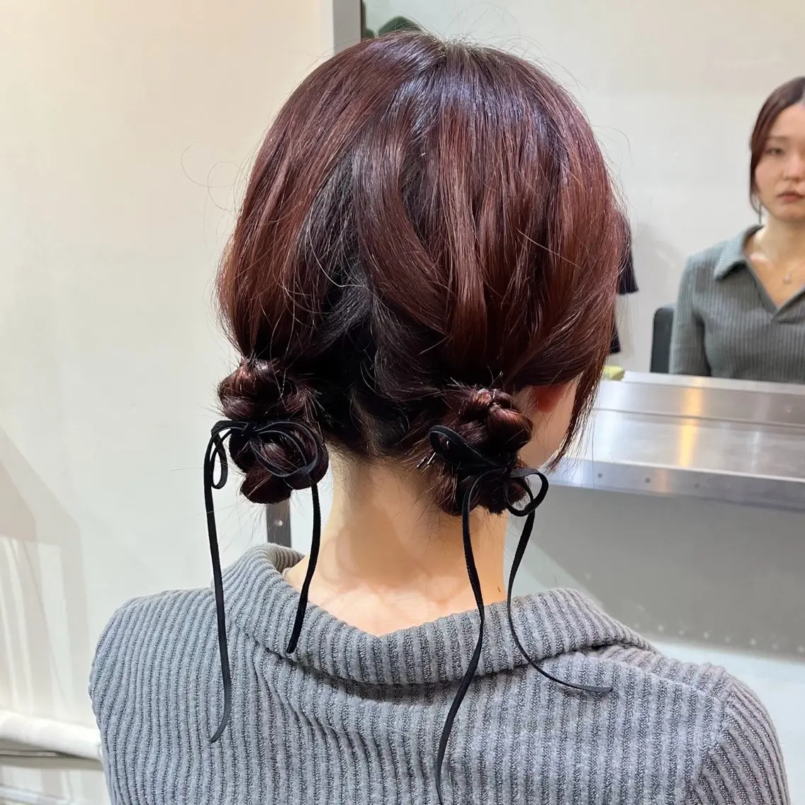 セミロング ヘアアレンジ ヘアセット 早朝セット☀️ レイヤー/Momoのヘアスタイル
