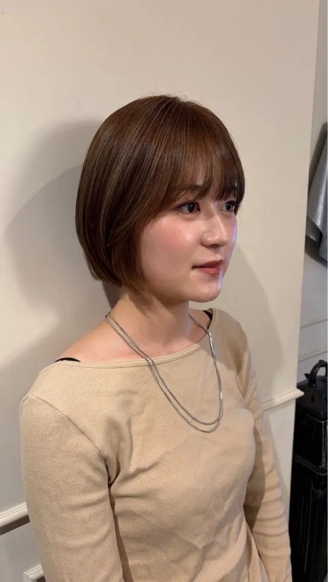ショート ヘアカラー 美咲🤎 /艶カラー /ハイライトカラーのヘアスタイル