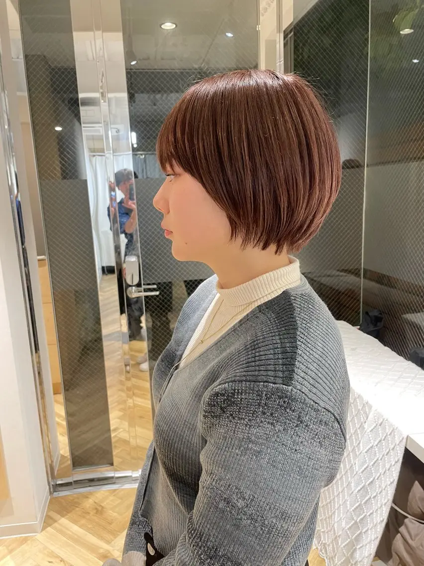 ショート カラー ショートボブ ボブ ショートヘア 表参道【髪質改善】 宮嶋勇太のヘアスタイル