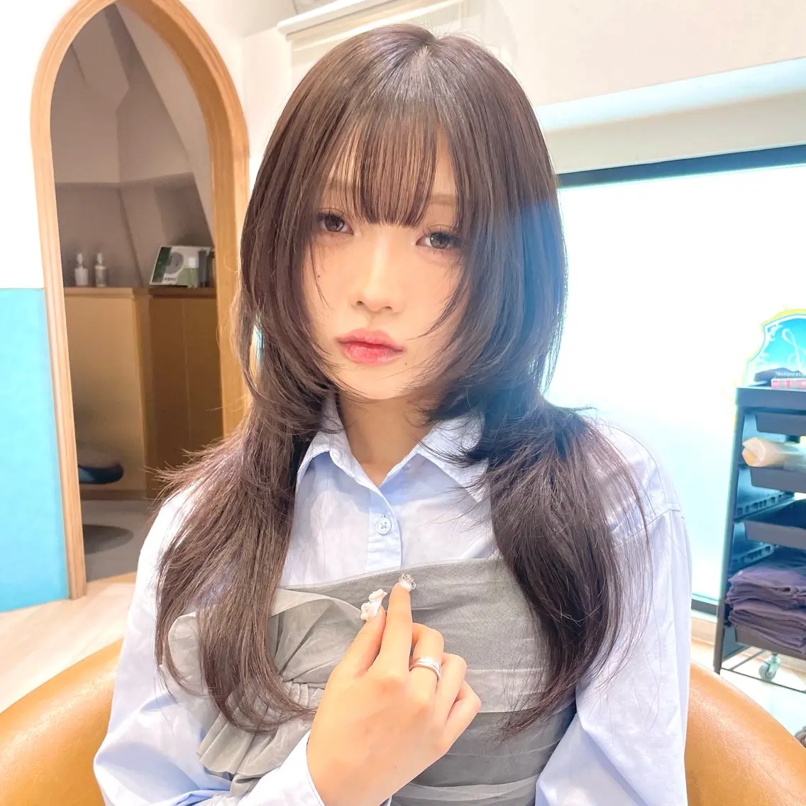 ロング カット トリートメント 韓国/ハッシュカット /レイヤー🧸千純のヘアスタイル