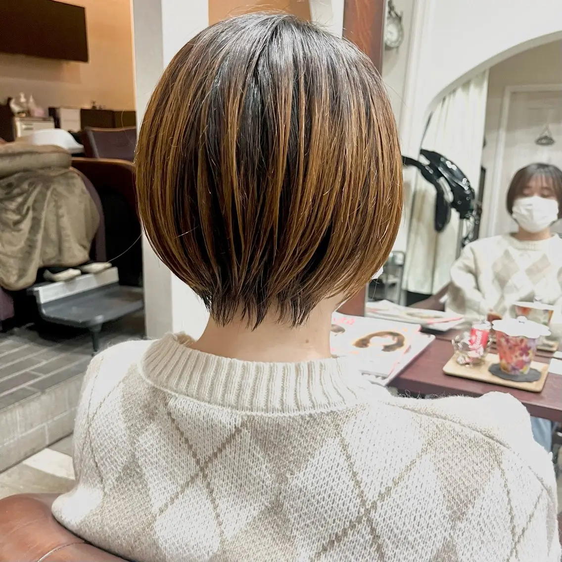 ショート ミセス ショートヘア 白髪ぼかし/ショート 福原ないとのヘアスタイル