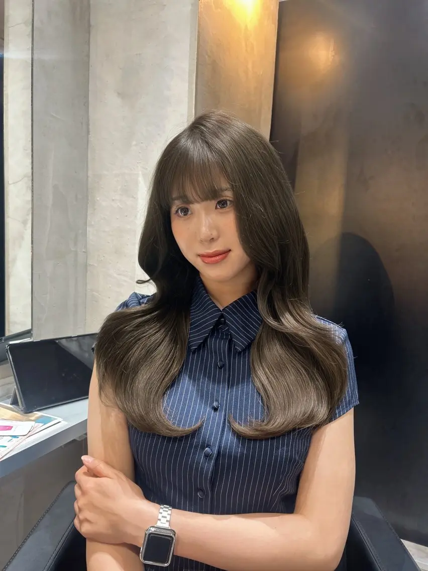 ロング カラー ヘアカラー トリートメント ブリーチなし透明感 カラー🤍ྀིきららのヘアスタイル