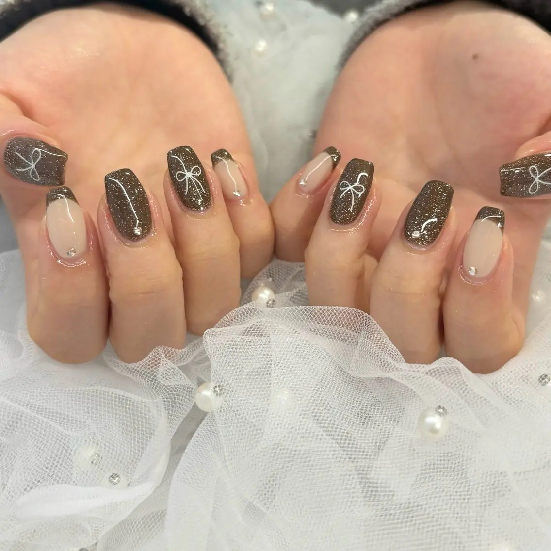 ネイル バレンタイン ハンドネイル 荒巻 めいのネイルデザイン