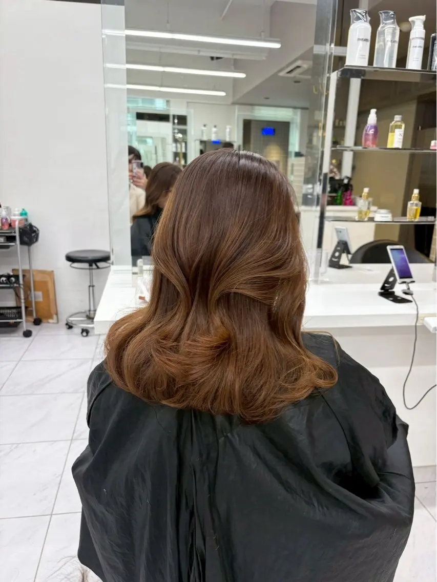 カラー ヘアカラー トリートメント ヘッドスパ ヘアセット 🍒暖色ダブルカラー /FUKA🍒のヘアスタイル