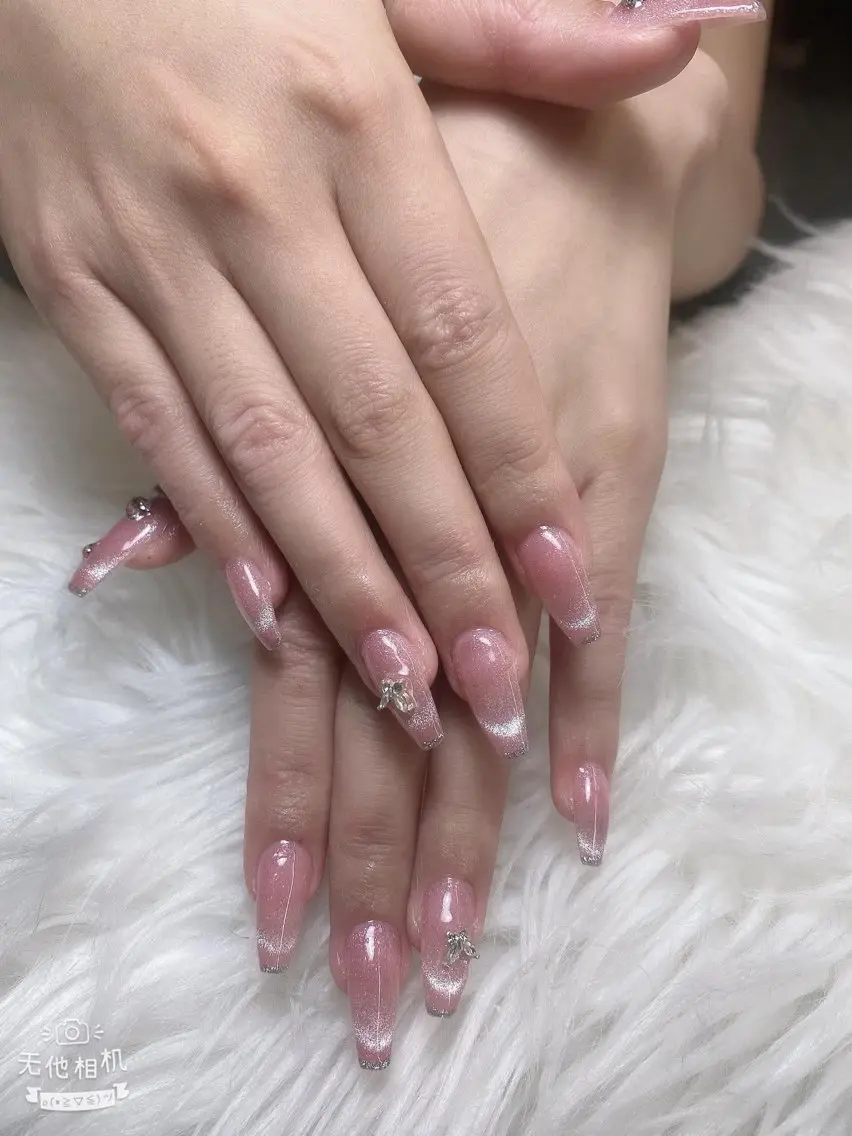 ネイル 長さ出し フレンチネイル グラデーション 韓国ネイル マグネットネイル ハンドネイル Lannie nailのネイルデザイン