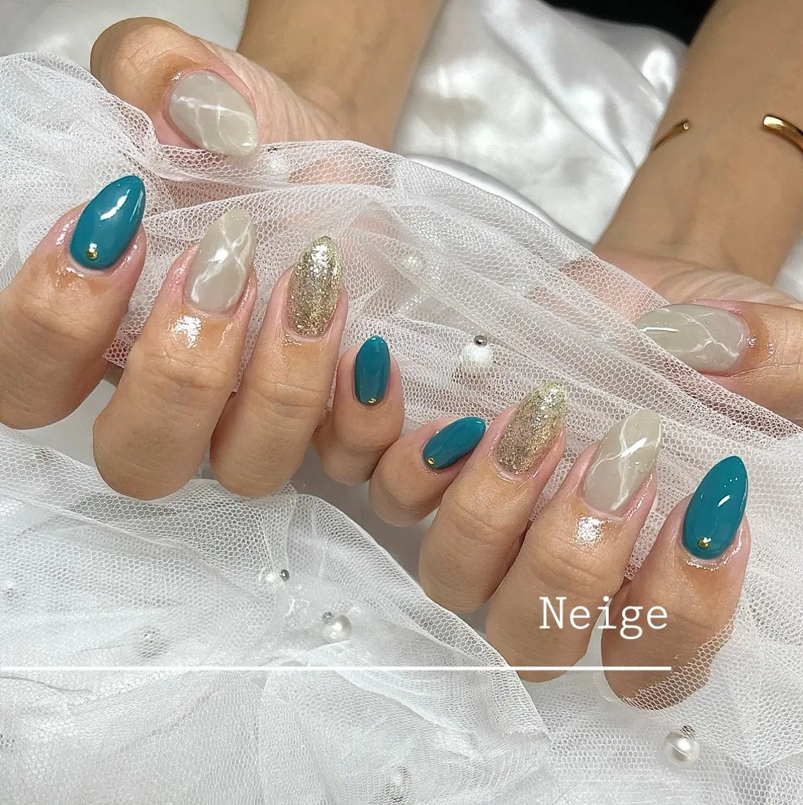 ネイル ハンドネイル Neige‪𓂃ai ＊梅津 / 松尾のネイルデザイン