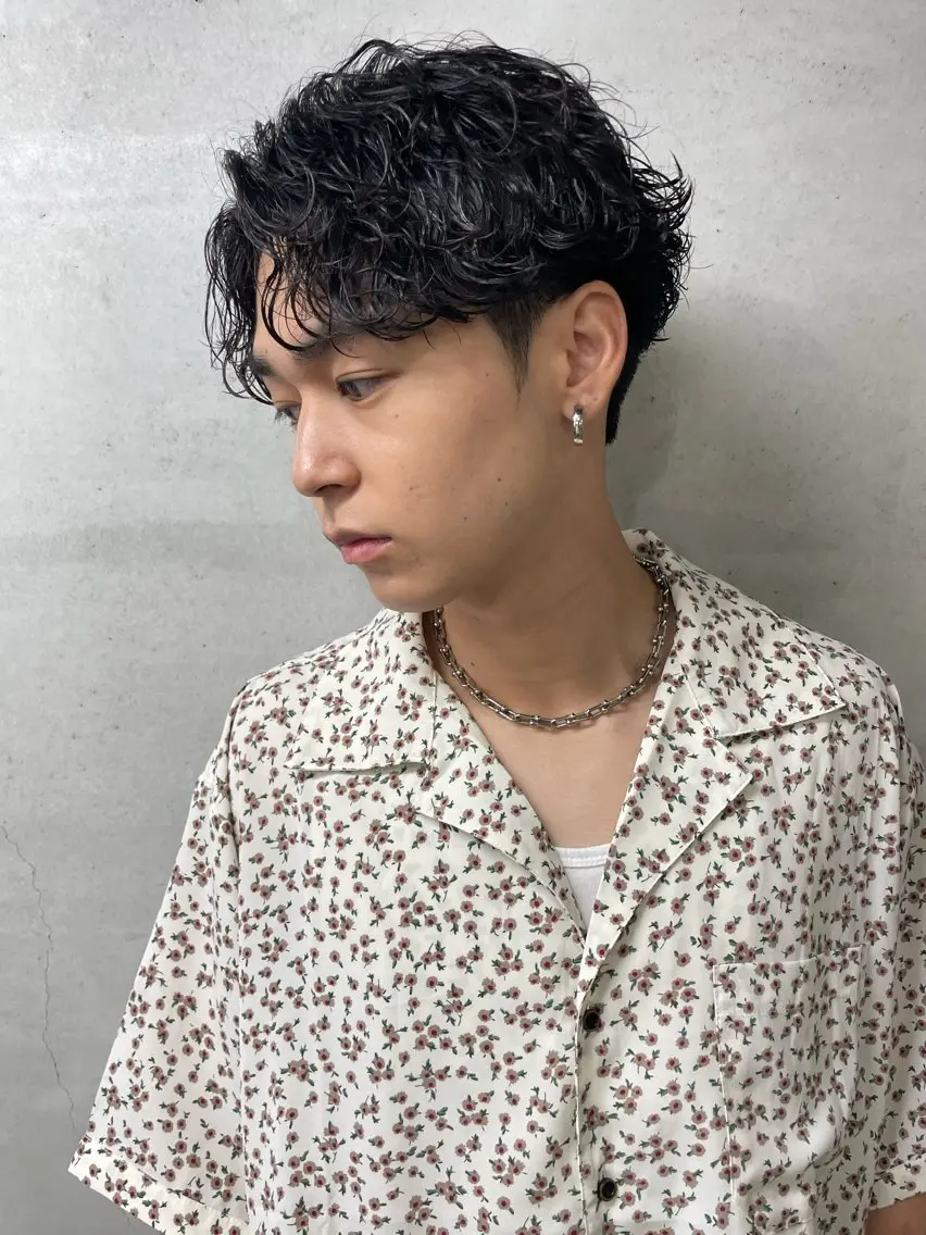ショート カラー パーマ ヘアアレンジ メンズ カット パーマ トリートメント 亀井隆汰/メンズ専門 パーマ特化美容師のヘアスタイル