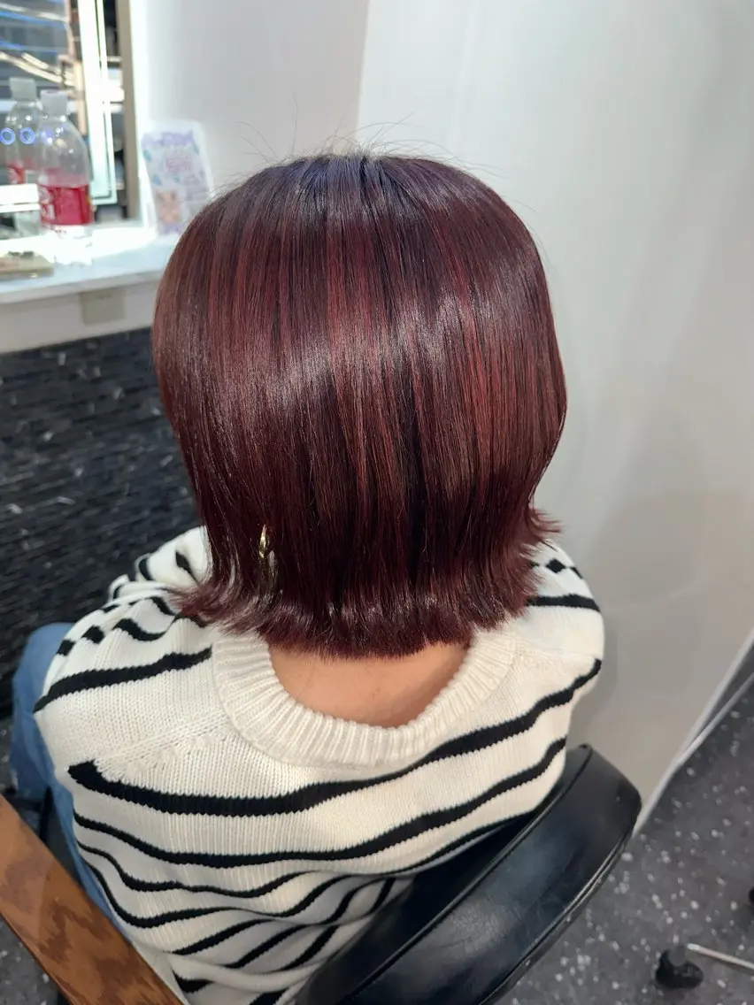 ミディアム カラー カット ヘアカラー トリートメント 髪質改善⭐️縮毛矯正 中野⭐️Rinaのヘアスタイル