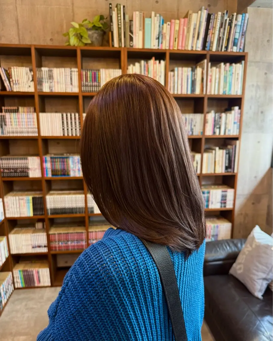 ミディアム カラー ベージュカラー ブリーチ ブリーチなしカラー カット ヘアカラー トリートメント ナチュラル特化 naoki.のヘアスタイル