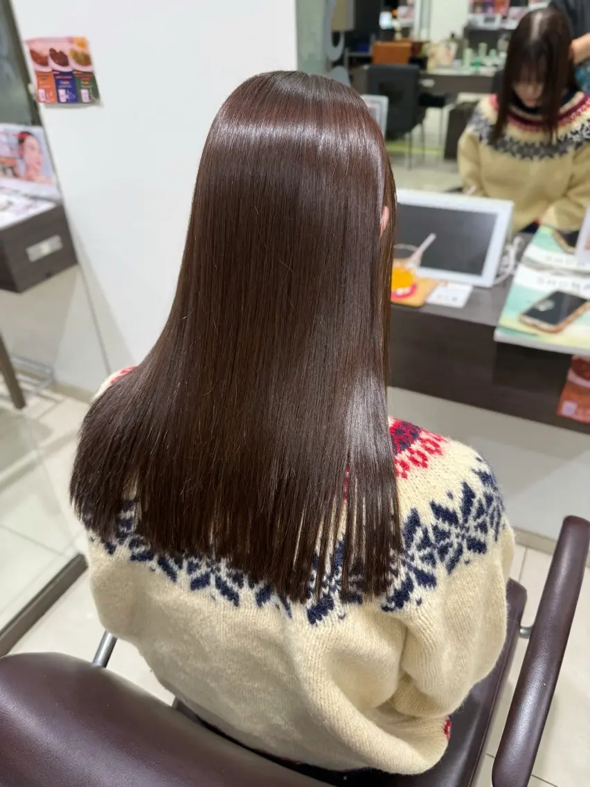 ロング カラー 髪質改善 縮毛矯正 ヘアカラー ブリーチ/ハイトーン /渋沢/みなのヘアスタイル
