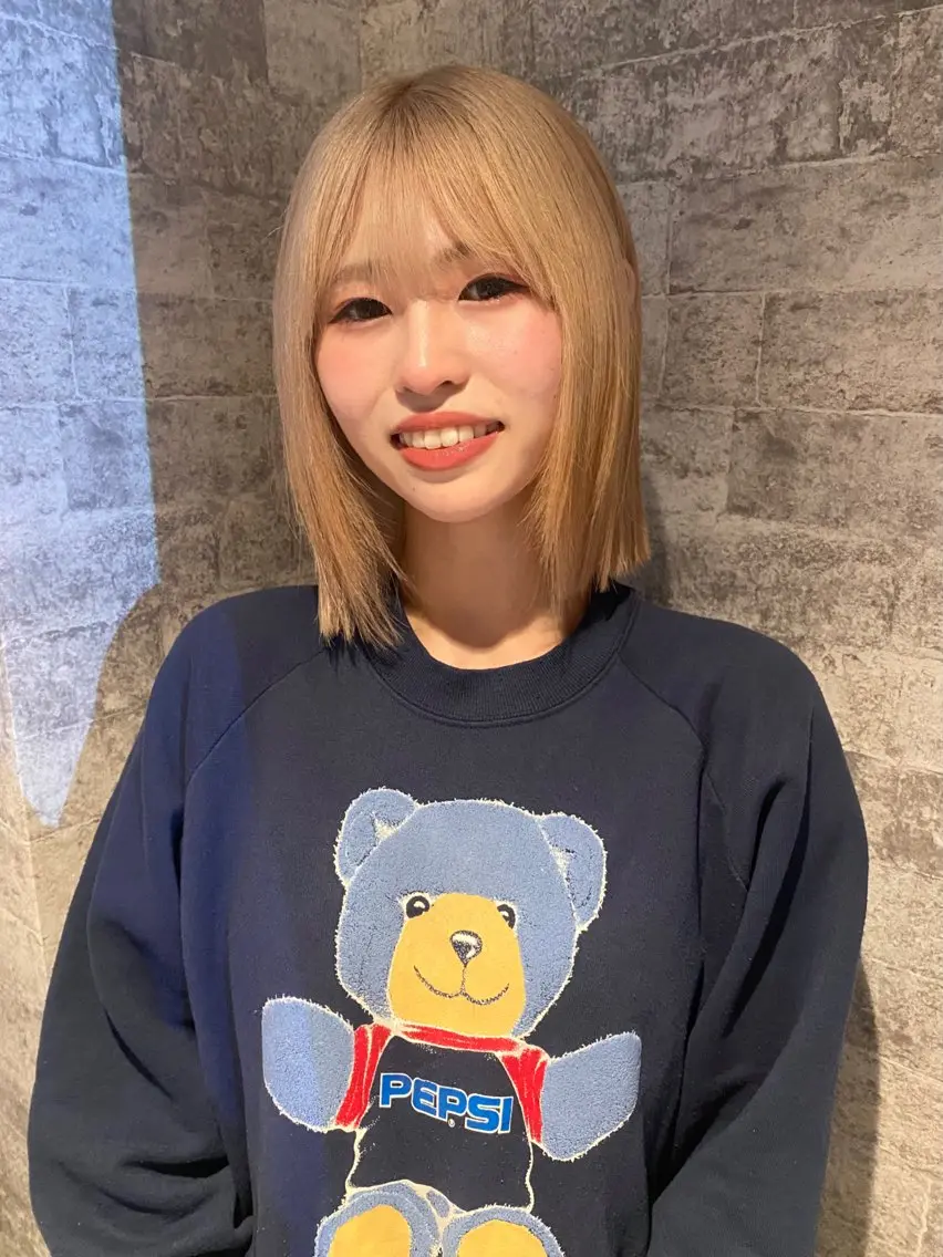 ミディアム カラー オレンジ カット ヘアカラー トリートメント mai / linoah˚✧のヘアスタイル
