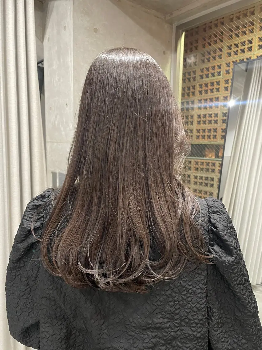セミロング カラー カット ヘアカラー トリートメント 表参道🌿赤み消し カラー/チナツのヘアスタイル