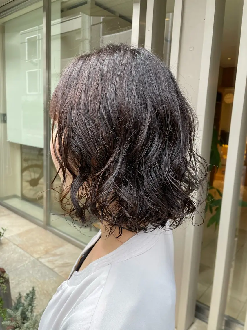 ショート パーマ カット パーマ トリートメント 黒坂 唯奈 /パーマ･ボブ特化のヘアスタイル