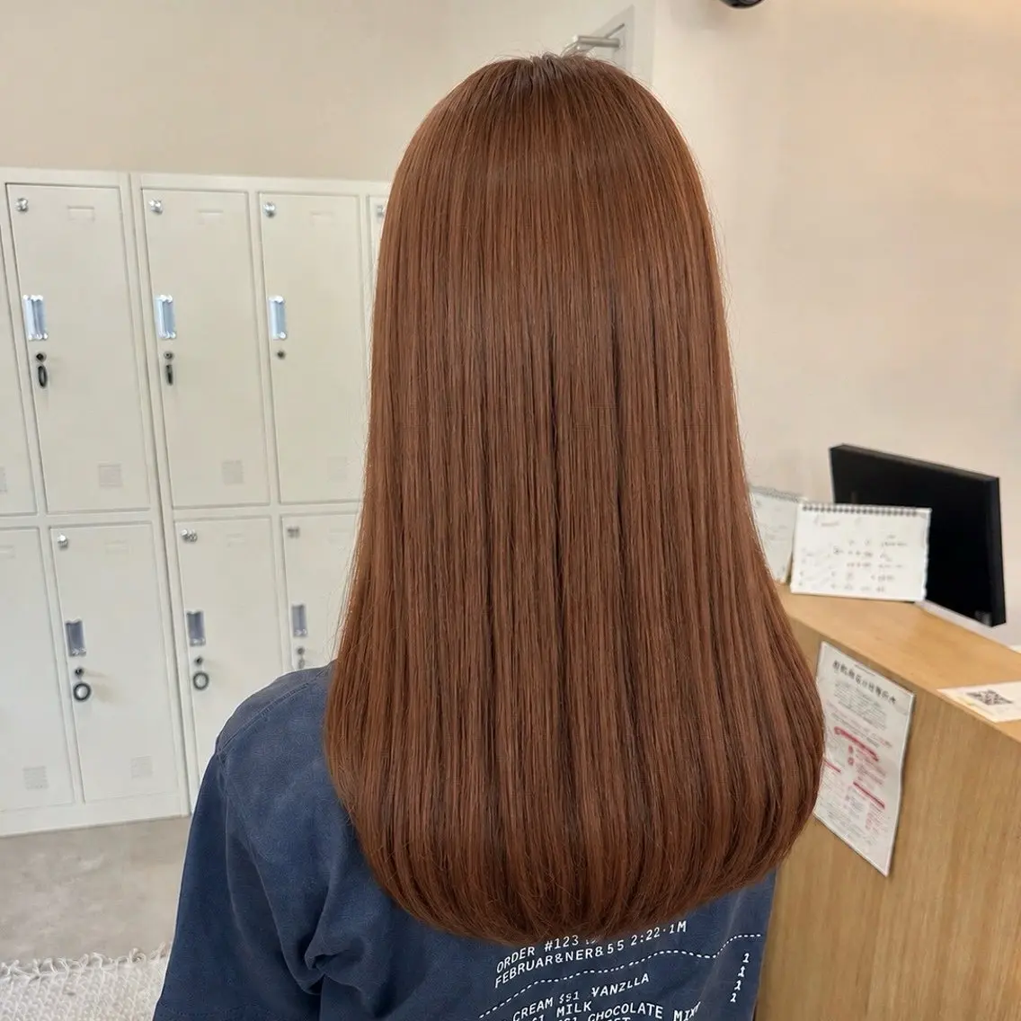 ロング カラー ブリーチ ブリーチなしカラー 近藤 優羽のヘアスタイル
