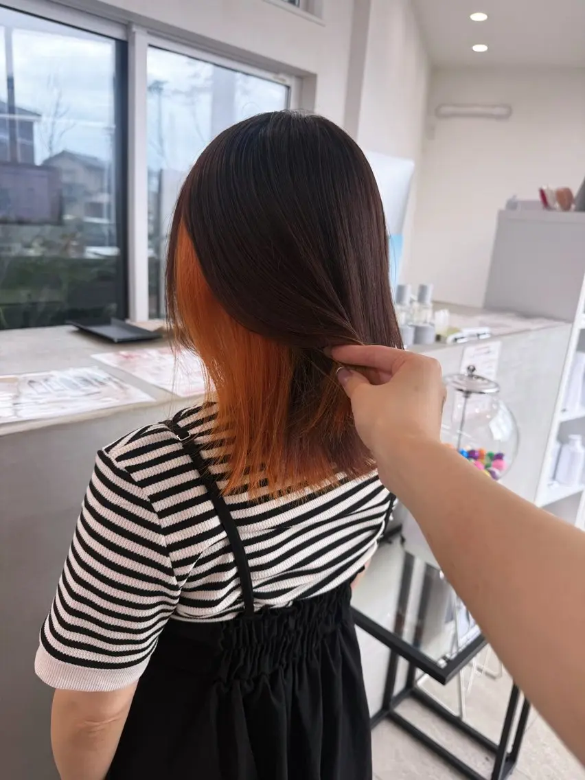 カラー ヘアカラー KOS pink／ 濱口 菜緒のヘアスタイル