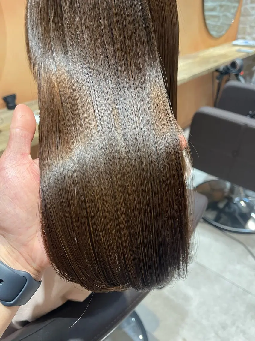 セミロング ボブ ハイライト 髪質改善 レイヤーカット カット ヘアカラー 髪質改善×艶髪　斉藤 勝のヘアスタイル