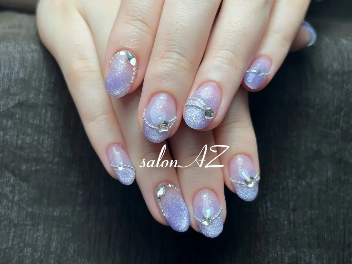 ネイル アートネイル 長さ出し フットネイル フレンチネイル ジェルネイル salon AZのネイルデザイン