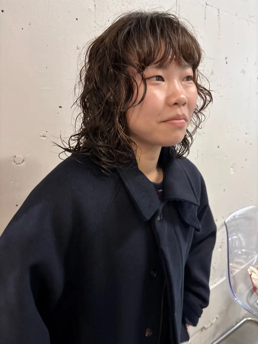ミディアム パーマ カット ヘアカラー パーマ ボブとパーマの達人 /美容室難民の方是非のヘアスタイル