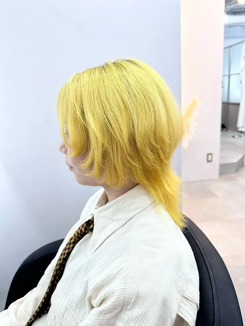ショート カラー アディクシーカラー ブリーチ ケアブリーチ ダブルカラー ヘアカラー トリートメント 髪質改善×縮毛矯正 taichi/梅田のヘアスタイル