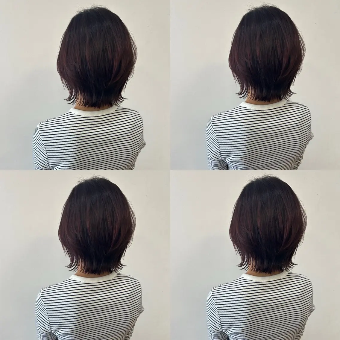 ミディアム 河口 友里のヘアスタイル