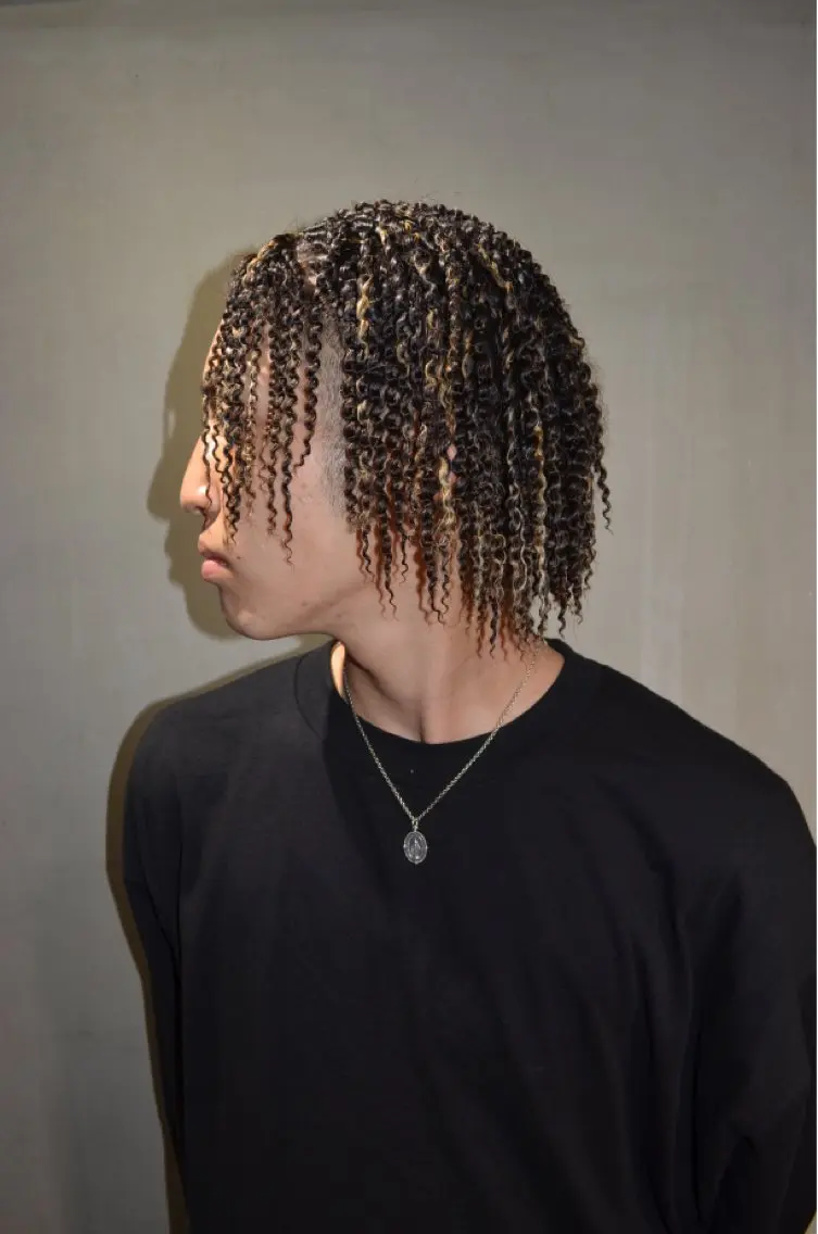 カラー パーマ メンズ メンズパーマ レッドカラー カット パーマ メンズパーマのプロ 川野翔太のヘアスタイル