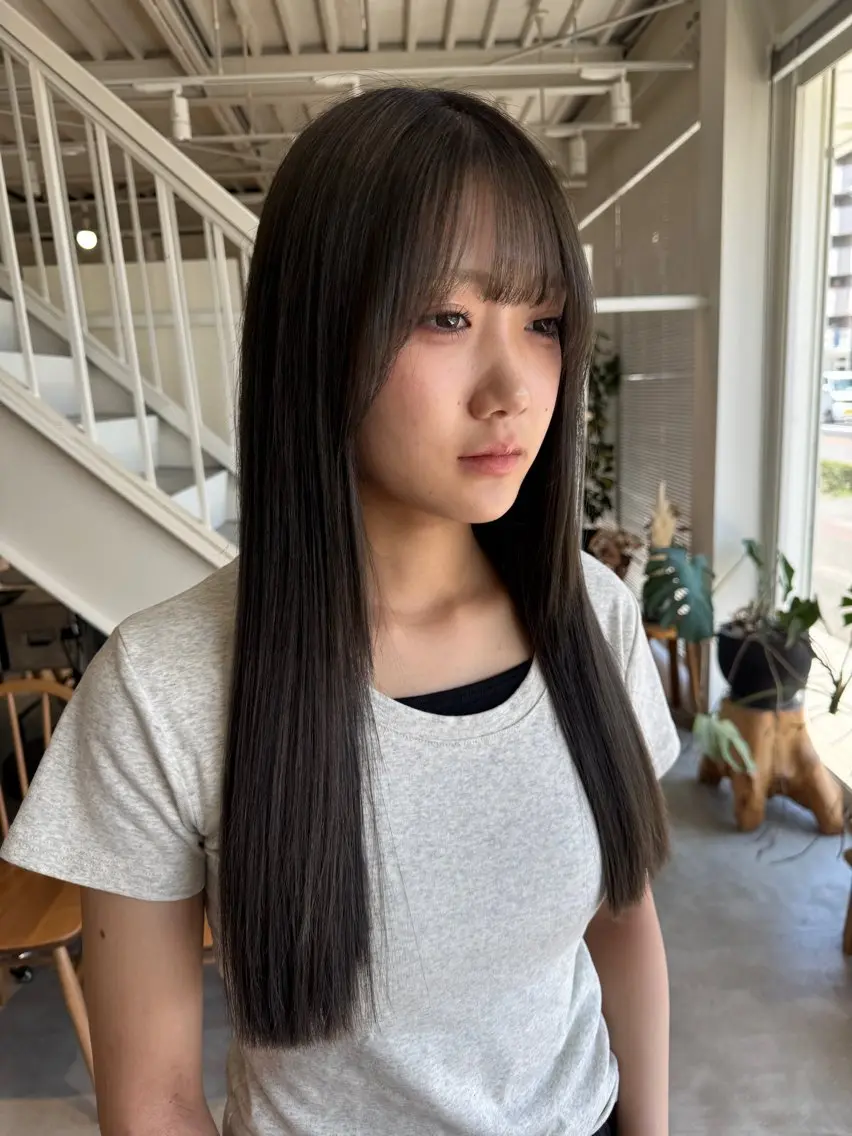 カラー 透明感カラー 本田 実可子のヘアスタイル