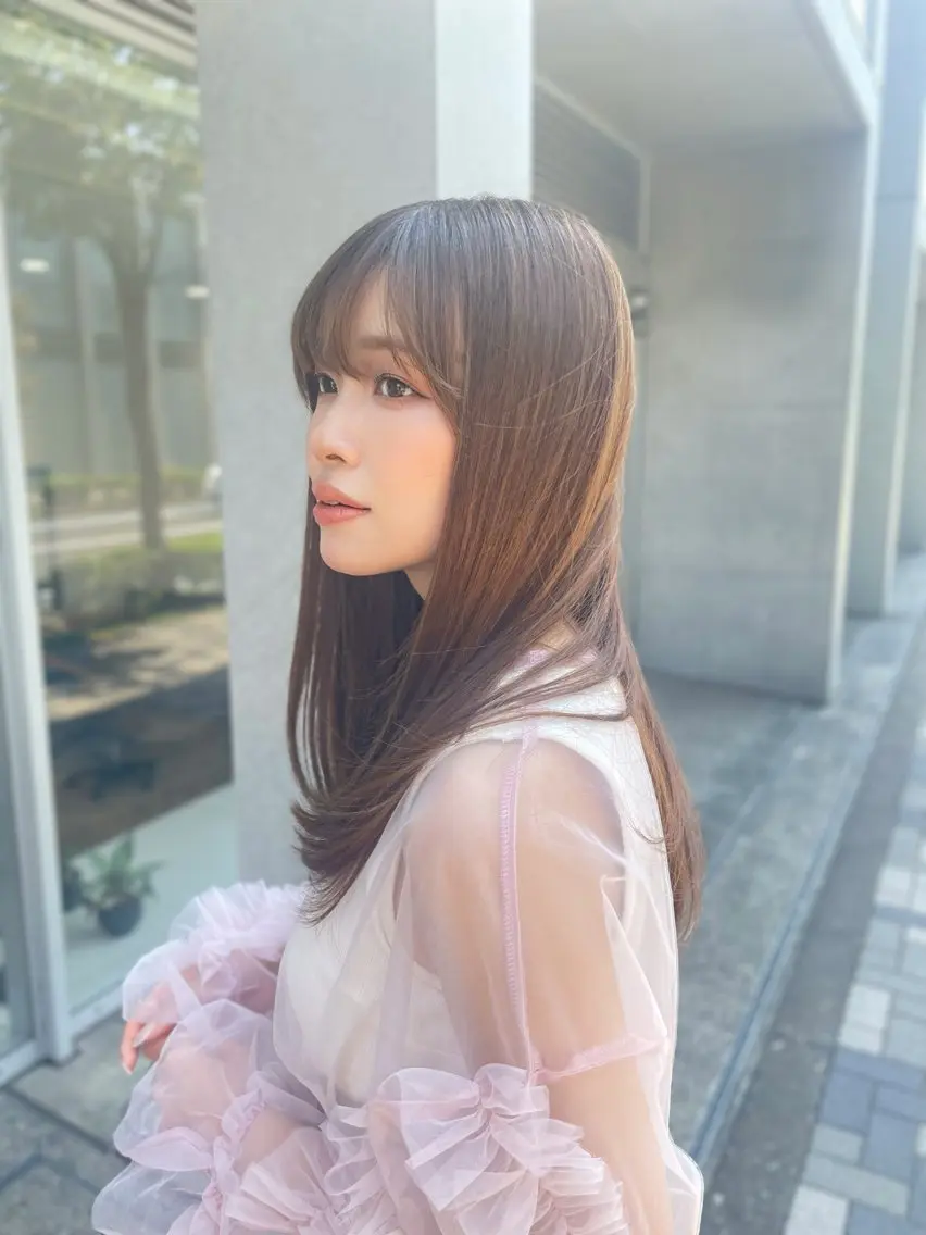 ロング カット パーマ 縮毛矯正 トリートメント レイヤー/デジパ SAKIのヘアスタイル