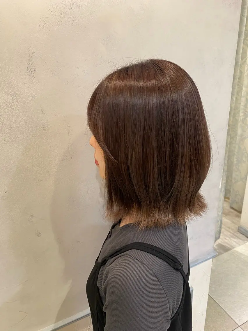 ミディアム カラー ベージュカラー 池西 佳穂のヘアスタイル