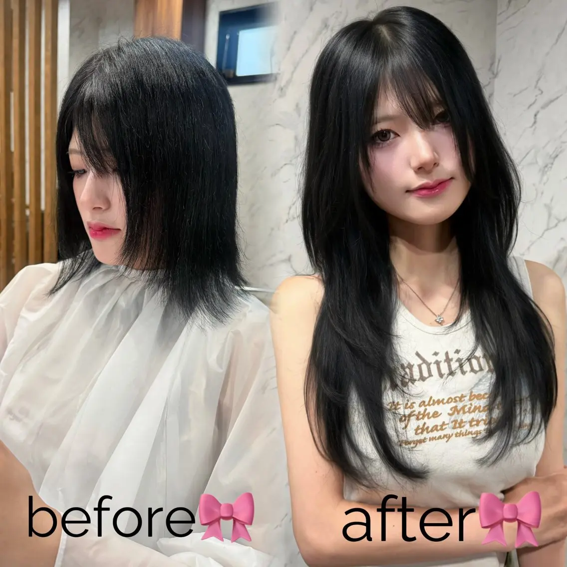 馴染ませエクステ80本+トレンドレイヤーカットの写真