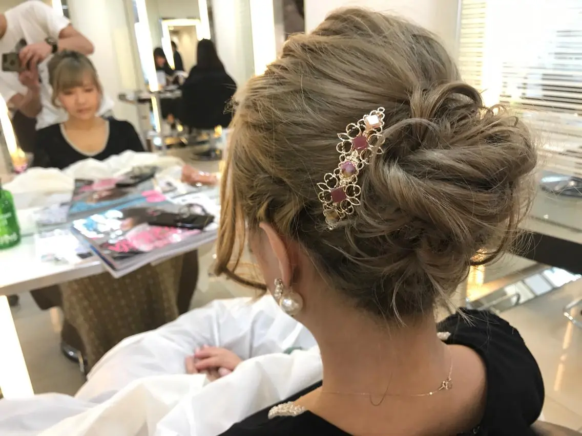 ミディアム ヘアアレンジ 結婚式・ブライダル 似合わせ/代表 髪質改善/山田将大のヘアスタイル