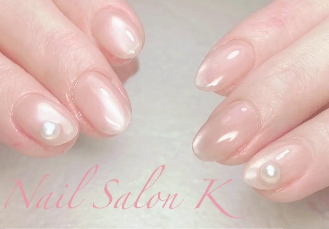 ネイル ピンク ハンドネイル Nail Salon K 🧸美爪育成のネイルデザイン