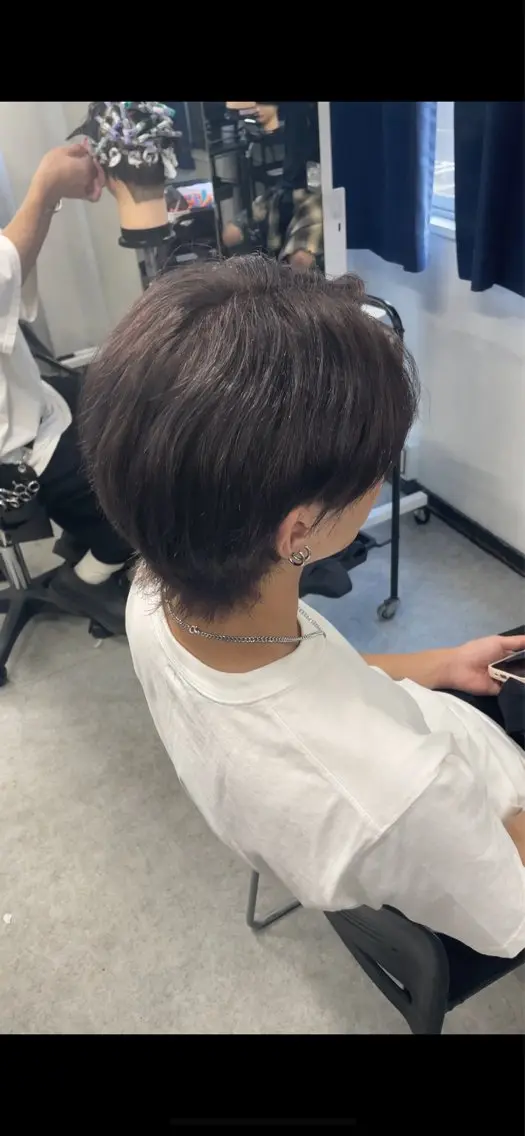 カラー メンズ メンズブリーチ ブリーチ 透明感カラー ダブルカラー ブリーチなしカラー ダブルカラー/🐻 ベージュ/ピンクのヘアスタイル