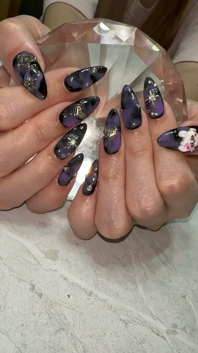 ネイル 大理石ネイル(マーブル) ハンドネイル with nail.のネイルデザイン