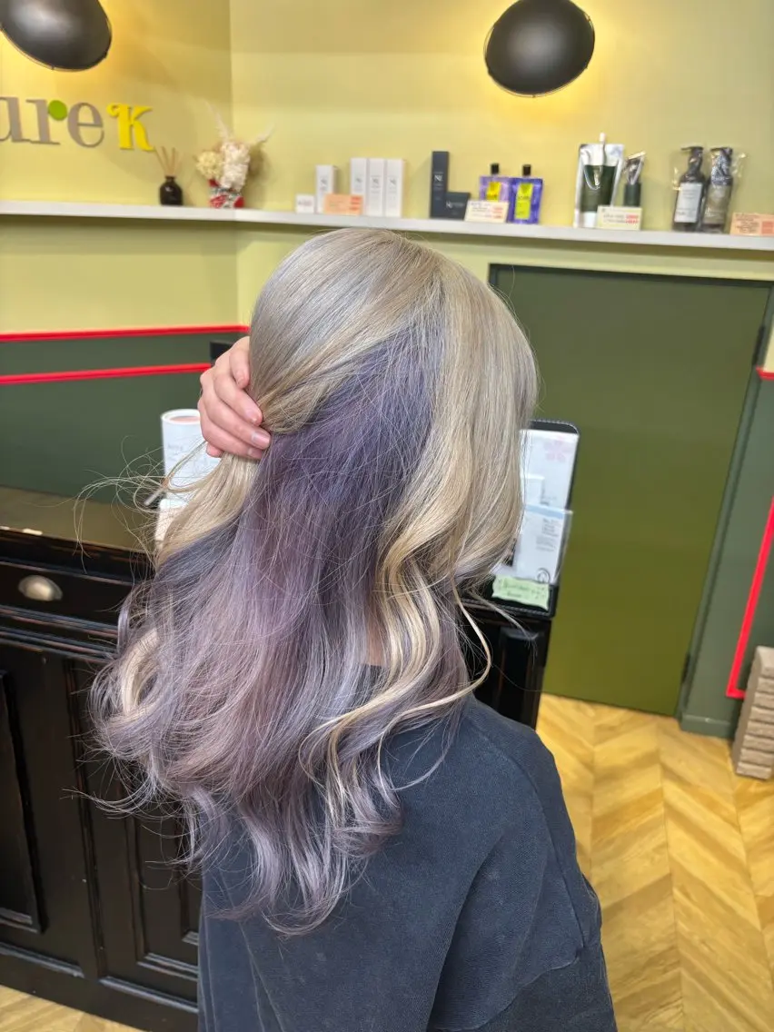ロング カラー ベージュカラー ブリーチ デザインカラー ラベンダーカラー ヘアカラー ショート/カラー /メンズヘア/魁人のヘアスタイル
