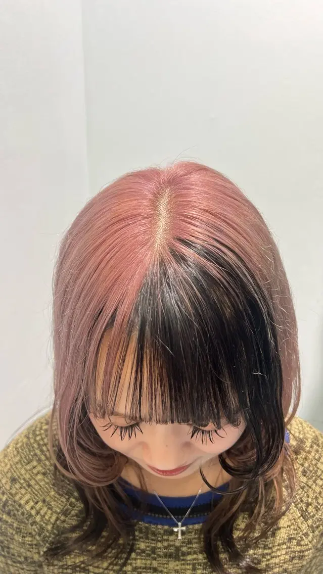 カラー デザインカラー レイヤーカット ⭐シミズリホのヘアスタイル