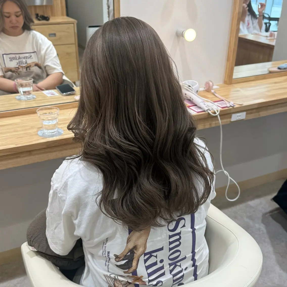 セミロング カラー カット ヘアカラー トリートメント 柔らかいbeige ¦韓国¦🩰マユ🩰のヘアスタイル