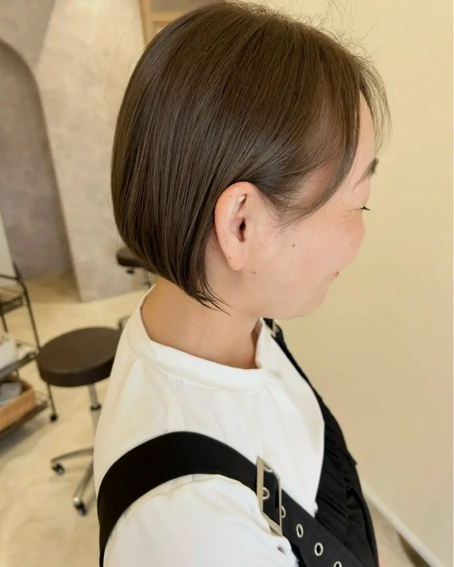 ショート カラー 髪質改善 カット トリートメント ヘッドスパ 久木原 ゆりのヘアスタイル