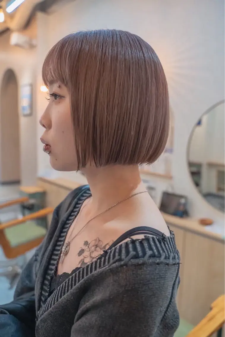 ショート カラー カット 割引中‼️縮毛矯正 船橋駅5分/鈴木杏美のヘアスタイル