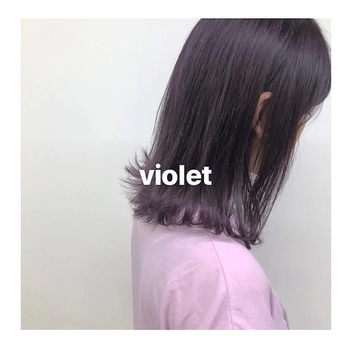 ミディアム カラー バイオレットカラー レイヤーボブ/ボブ 仲川和人のヘアスタイル