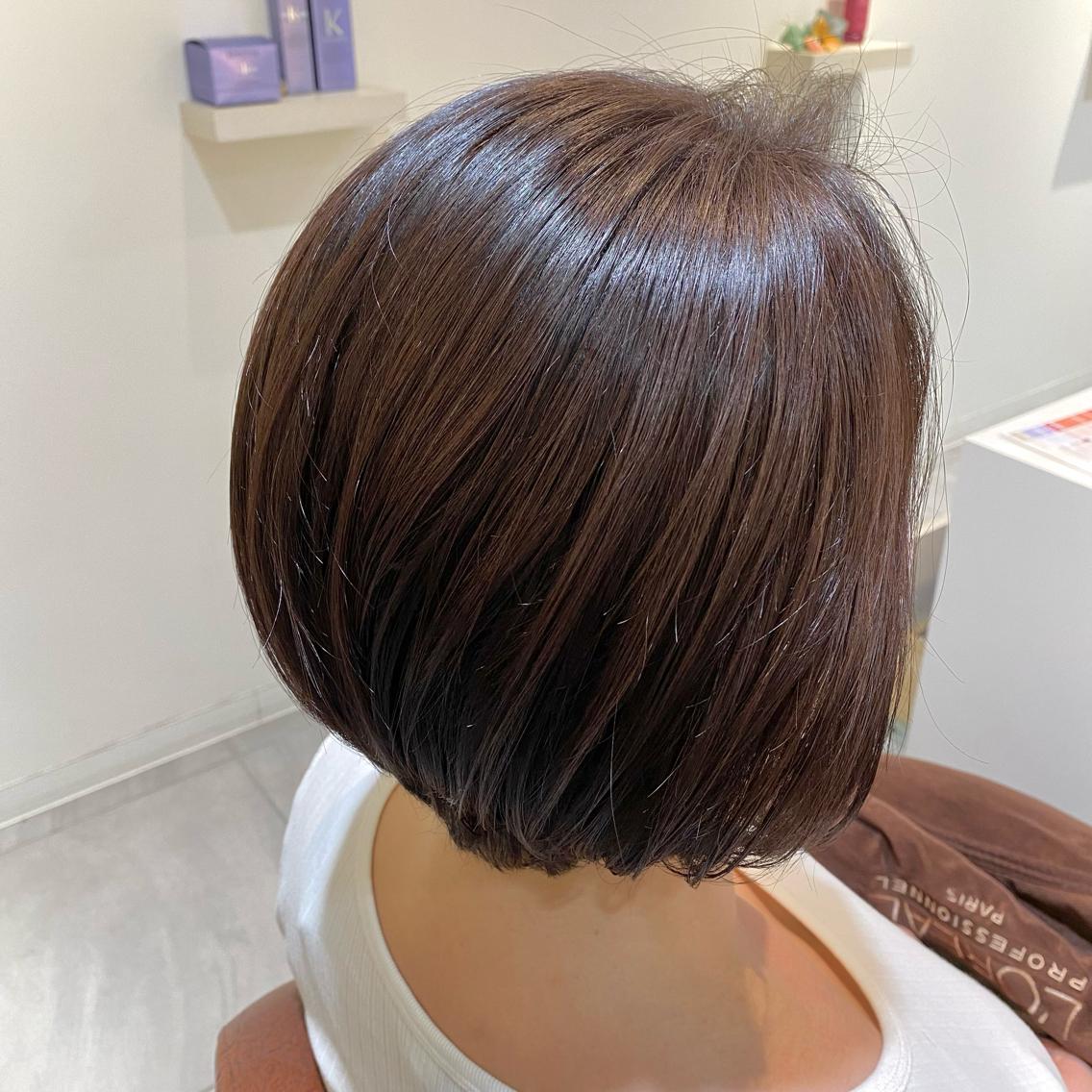 ショート カラー ベージュカラー ラベンダーカラー ラベンダーベージュ Rubik's 梅田茶屋町/叶莉のヘアスタイル
