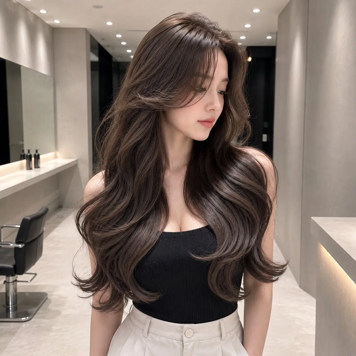ロング ヘアカラー トリートメント 美髪ストレート/美髪 レイヤー特化増原優斗のヘアスタイル