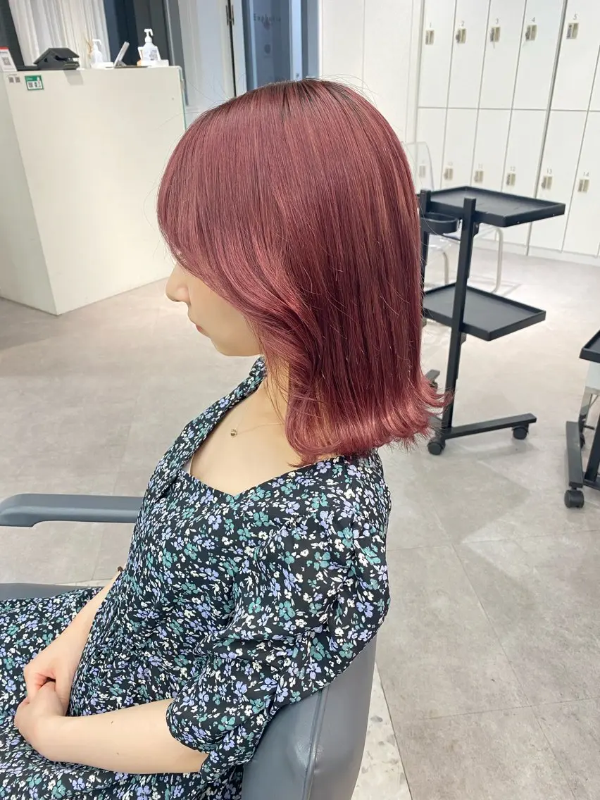 ミディアム カラー ブリーチ 🎀stylist 🎀AKARI🎀のヘアスタイル