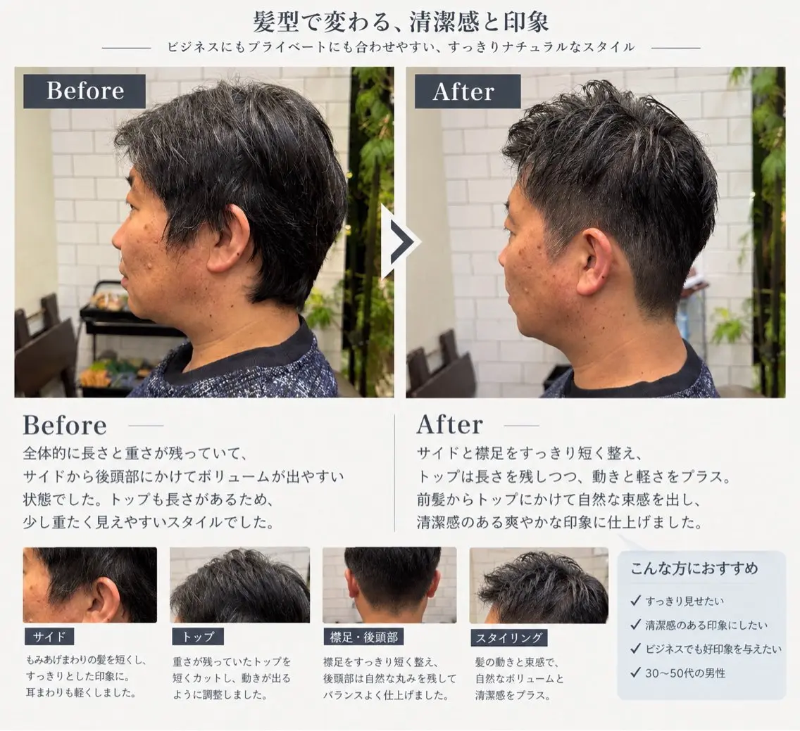 ショート メンズ カット 💈 中山 静香のヘアスタイル